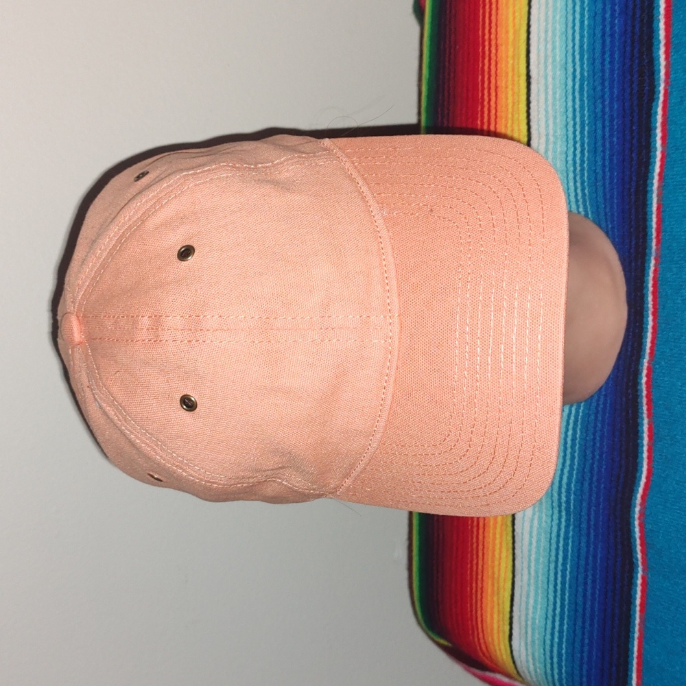 Thirty-One Leather Strapback Coral Hat Cap